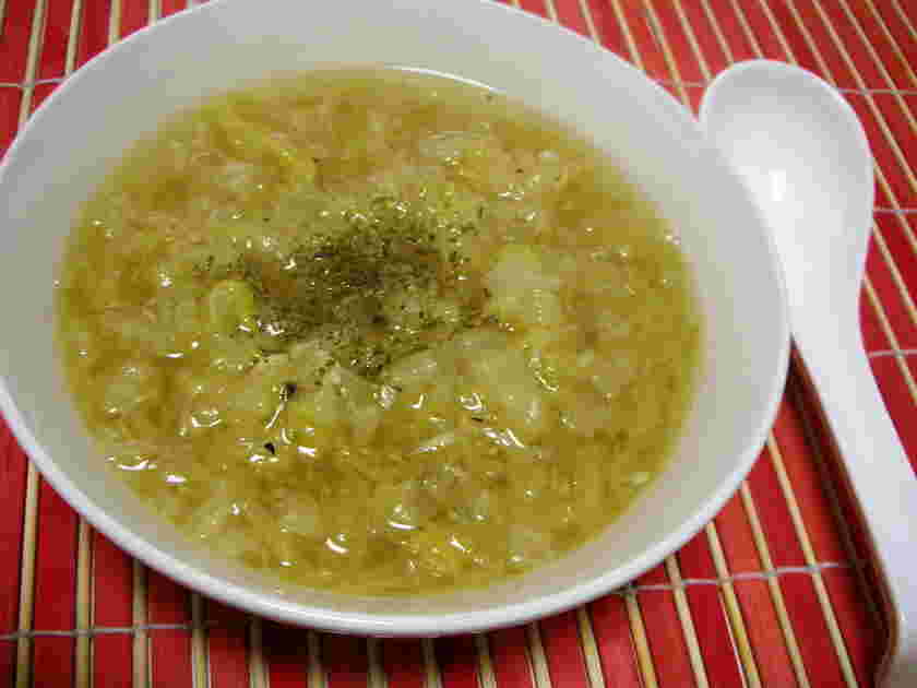 白菜だけのにんにくスープ