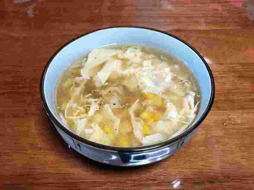 パスタの副菜におすすめのとろとろ中華風コーンスープ