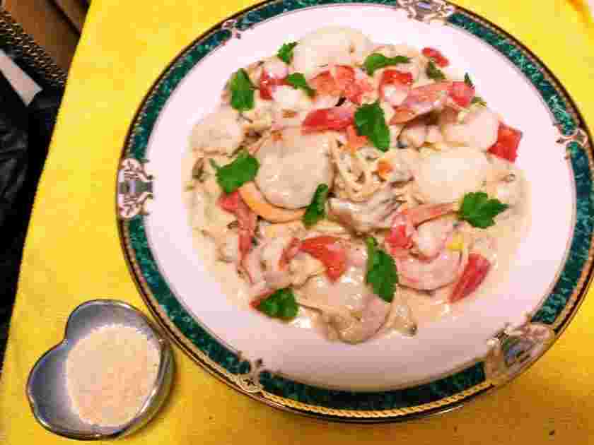 じゃがいものトマトクリームパスタ