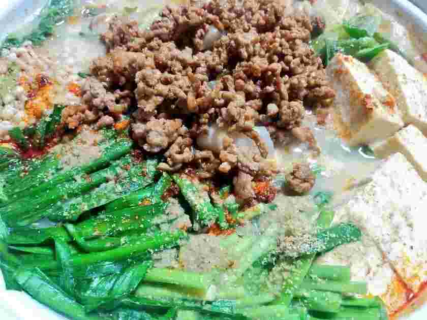 豆乳鍋のしめに作った坦々麺