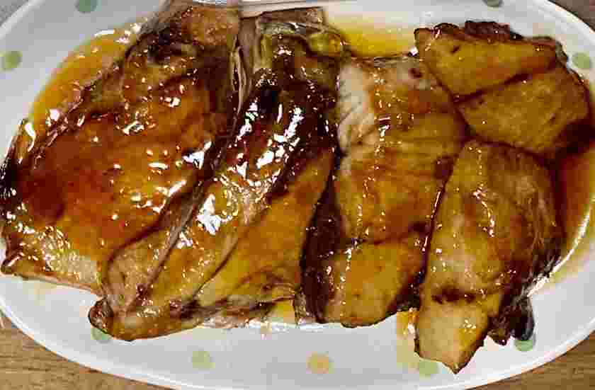 魚のあらの照り焼き
