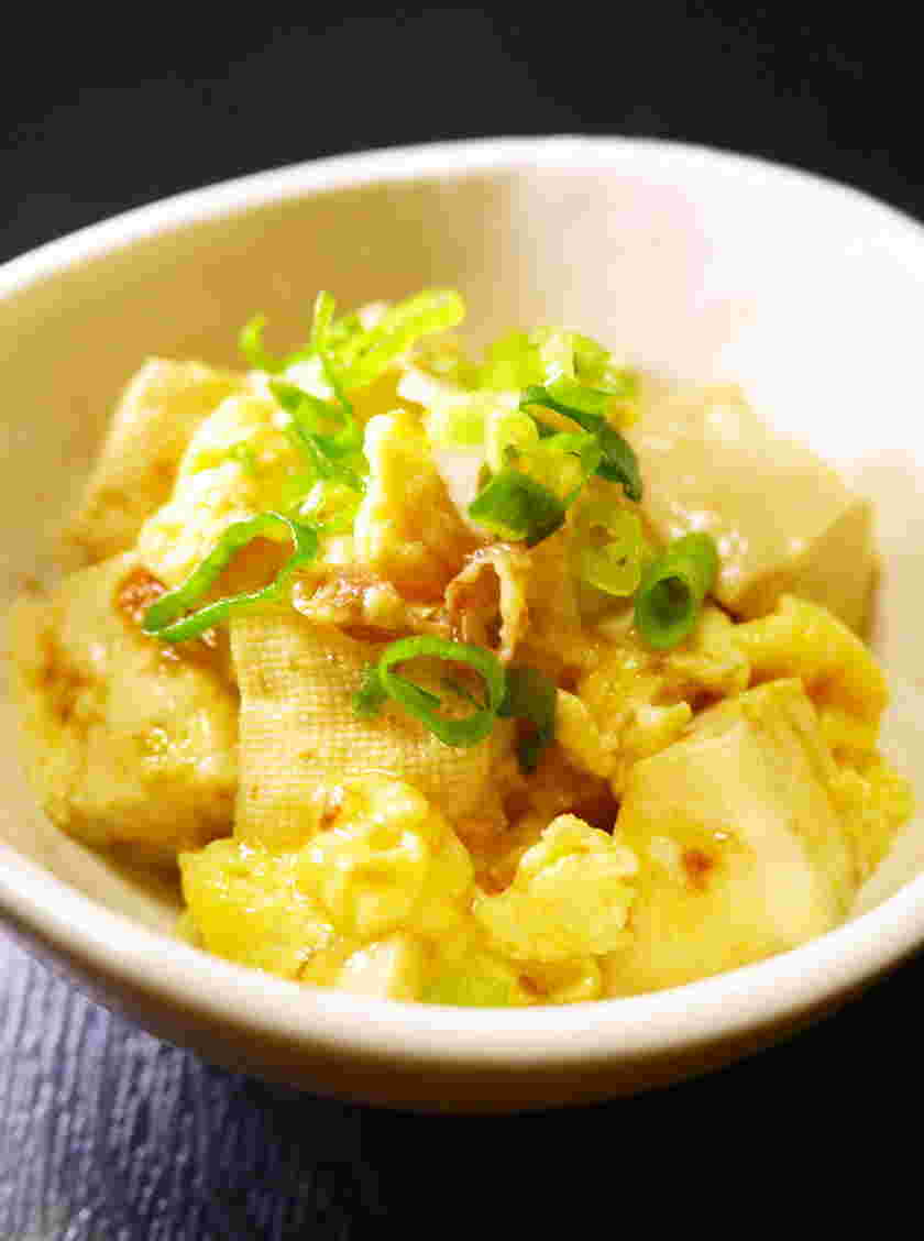 もう一品に使える卵と豆腐の甘辛煮