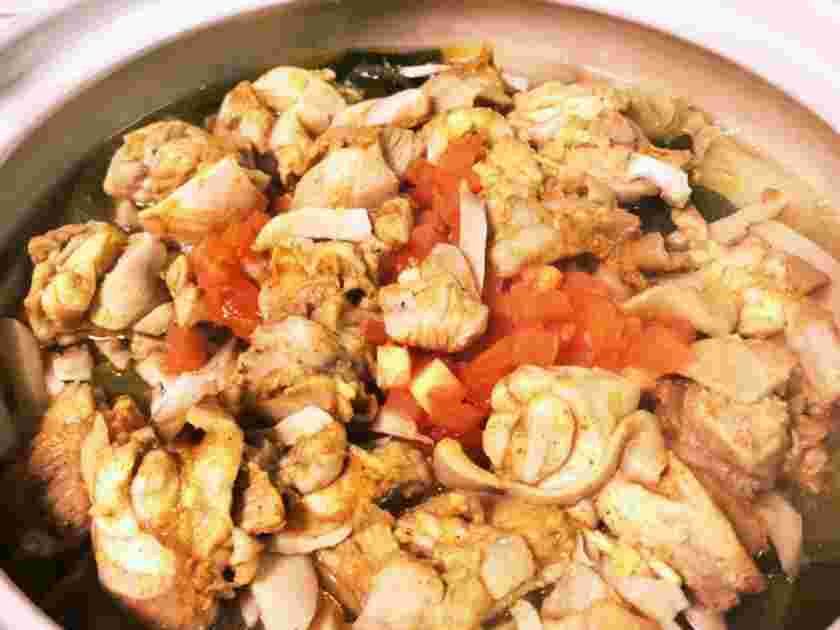 カレーチキン蒸し鍋