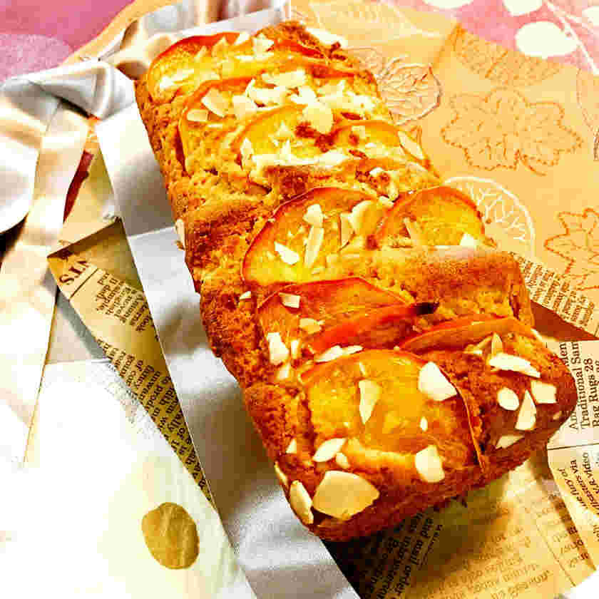 柿クリームチーズのパウンドケーキ