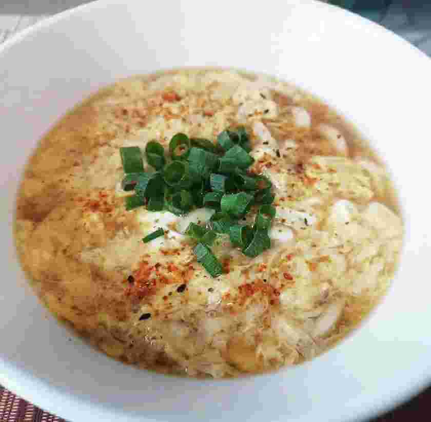 あんかけ卵とじうどんの一人前レシピ
