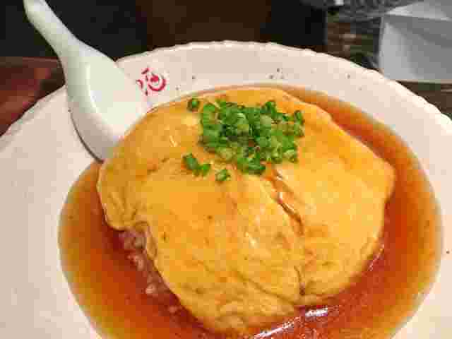 天津飯とレンゲ