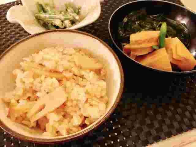 たけのこご飯の献立