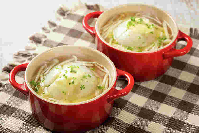 たけのこご飯に合う献立（玉ねぎとえのきのスープ）
