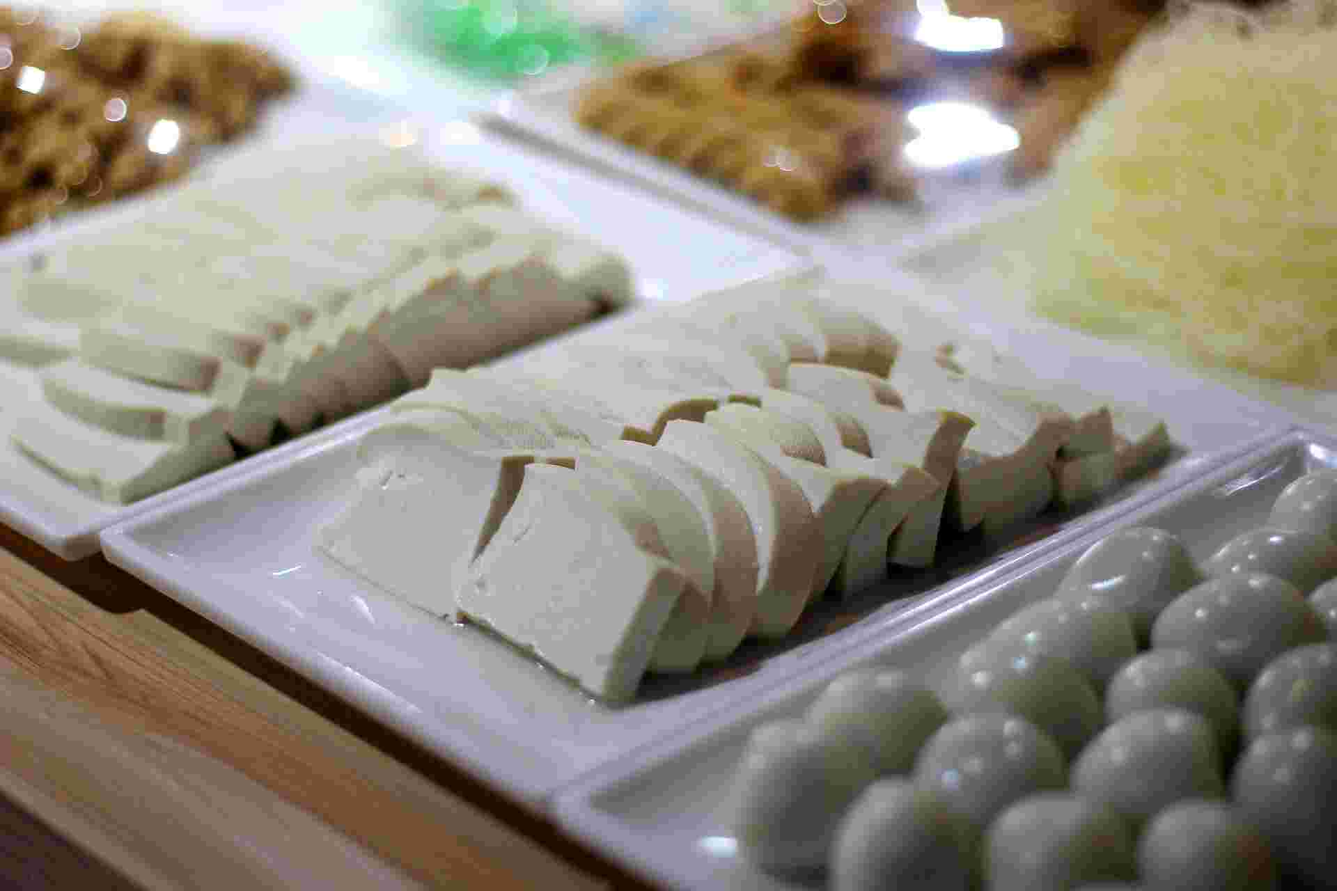スライスした豆腐