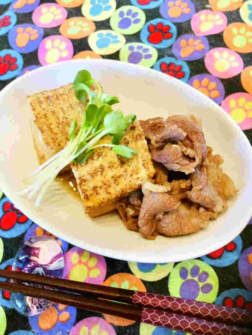 さつまいもご飯と一緒に食べたい肉豆腐