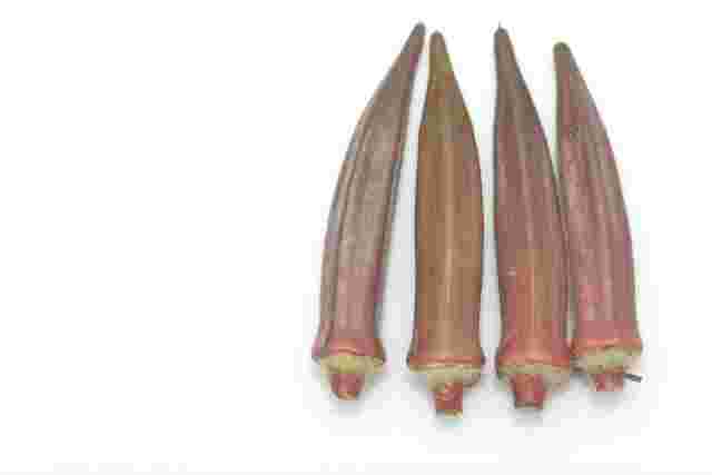 珍しい野菜の紅オクラ