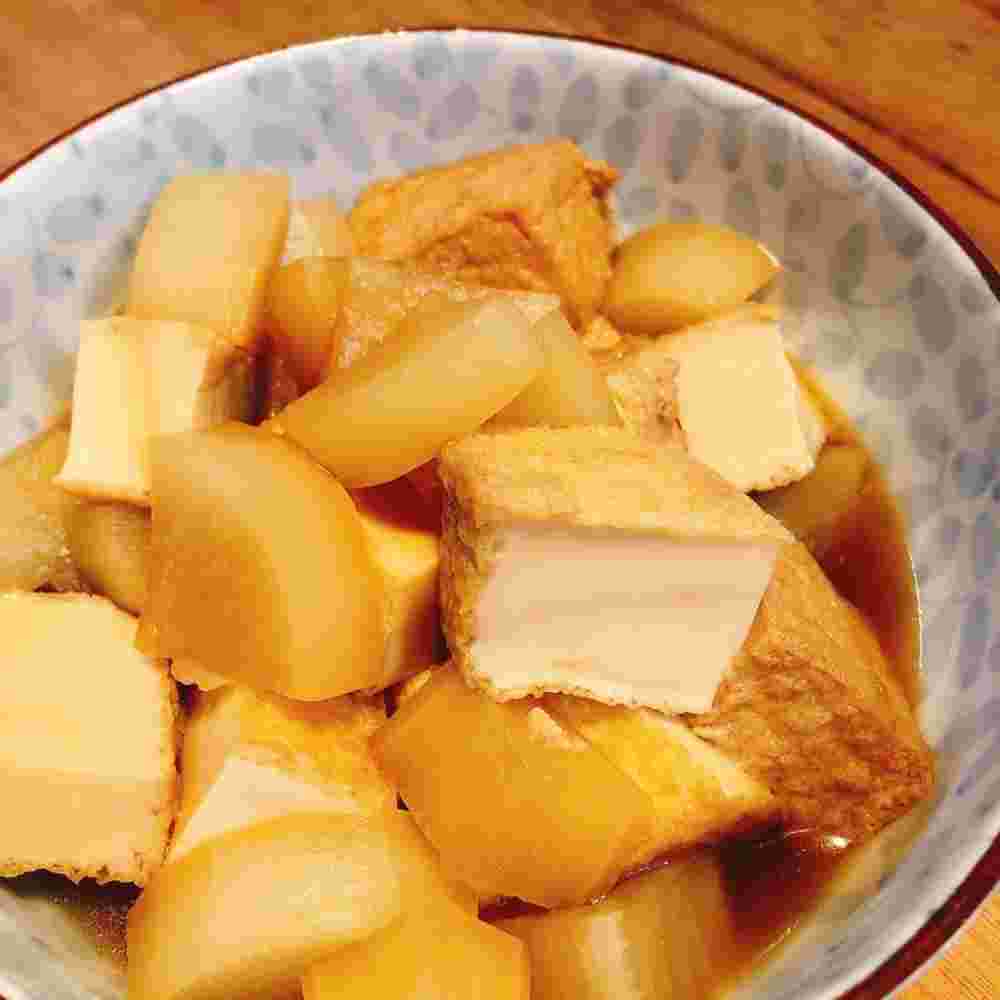 さんまにぴったりの大根と厚揚げの煮物