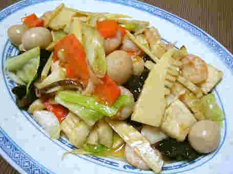 ざるラーメンの献立に合う海鮮八宝菜