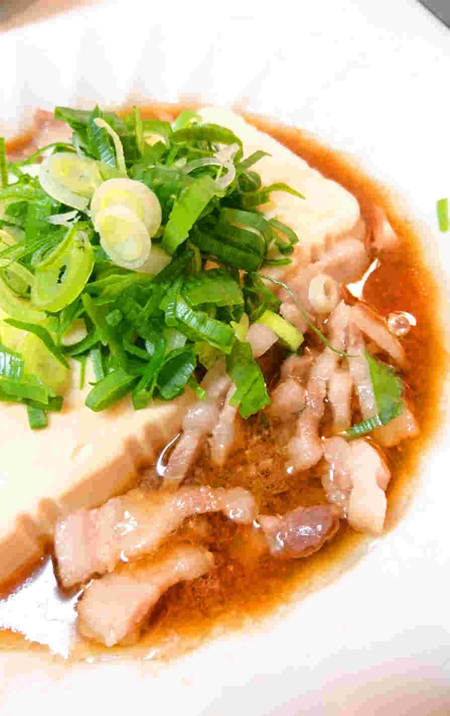 豚バラ豆腐のレンジ蒸し