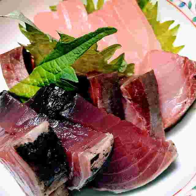 カツオの刺身