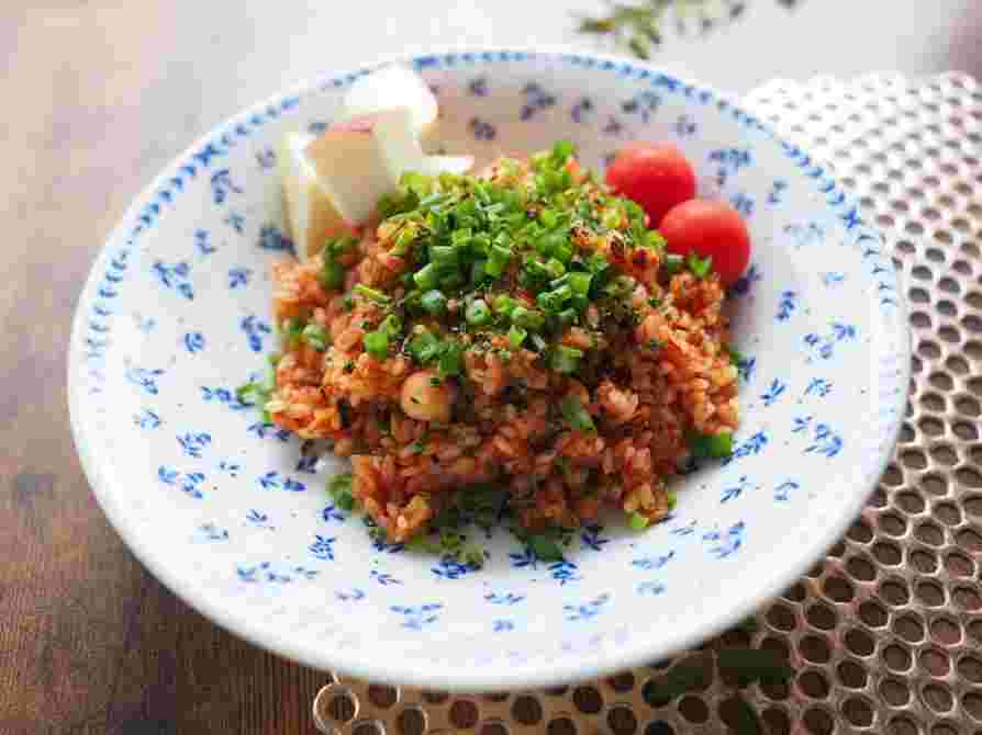 炊飯器で作るタコとツナのパエリア