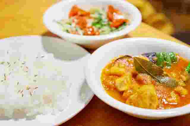 ローリエが入ったカレーとライス