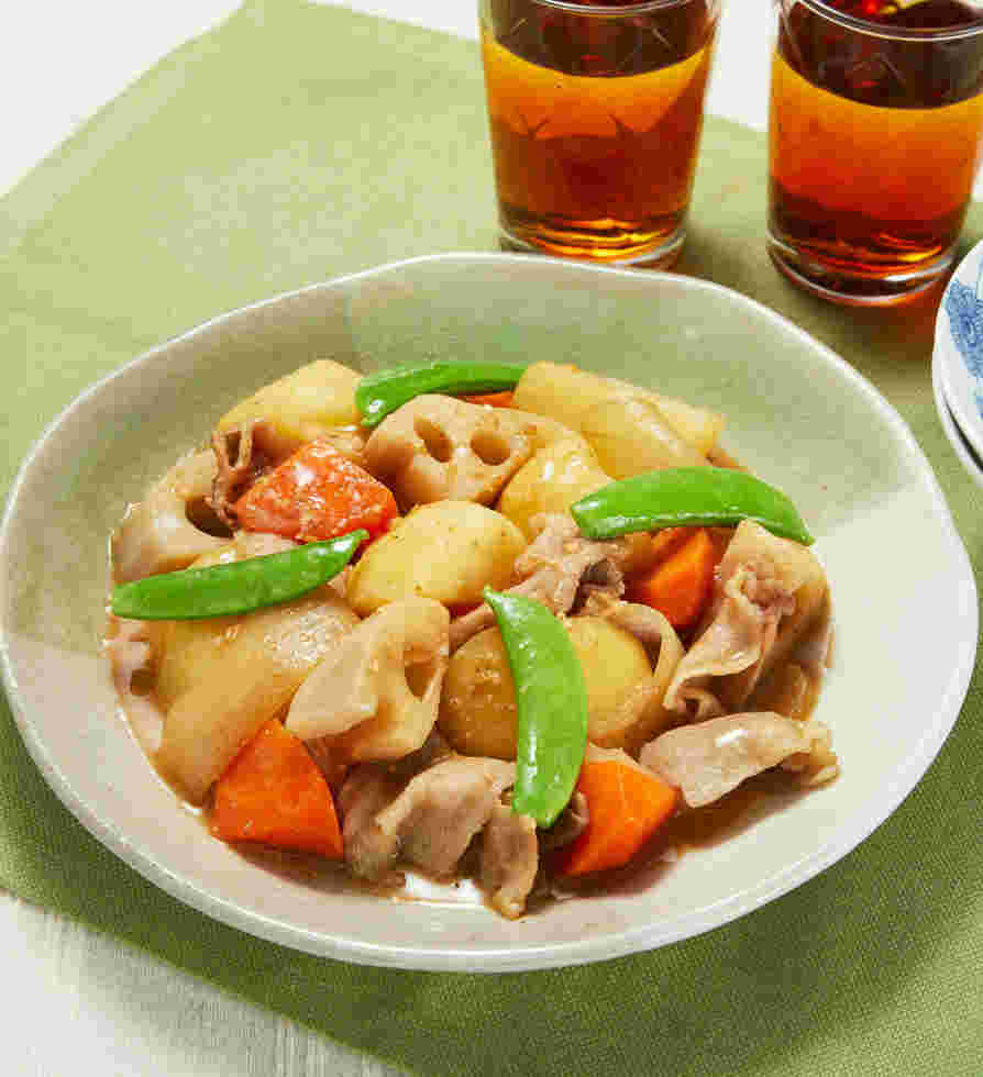 れんこん入りの変わり種肉じゃが